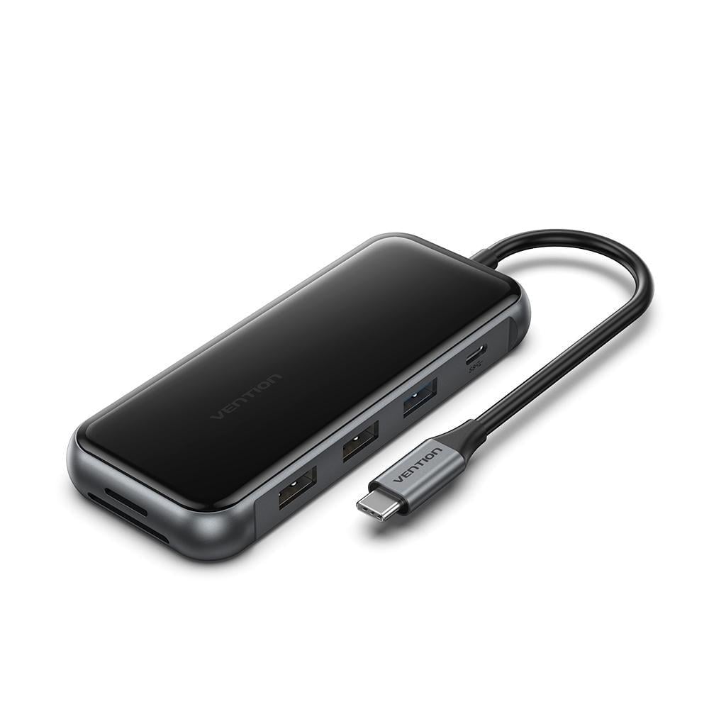 Док-станция USB-C Vention 9в1 HDMI/RJ45/PD 0.15 м Серый (TFHHB) Док-станция USB-C Vention 9в1 HDMI/RJ45/PD 0.15 м Серый (TFHHB)