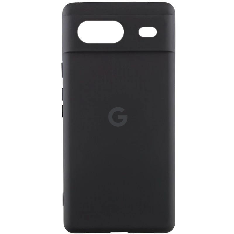 Противоударный чехол Silicone Cover Lakshmi Full Camera (AAA) with Logo для Google Pixel 8a Черный / Black