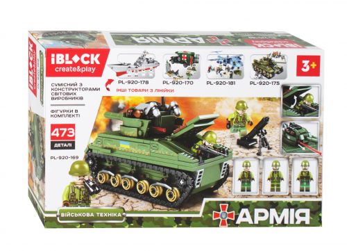 Конструктор IBLOCK PL-920-169 АРМИЯ, 473дет.,