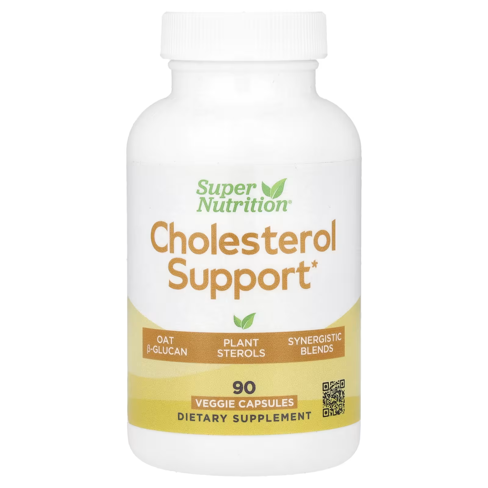 Натуральная добавка Super Nutrition Cholesterol Support для поддержки уровня холестерина 90 вег. капс. (25590783)