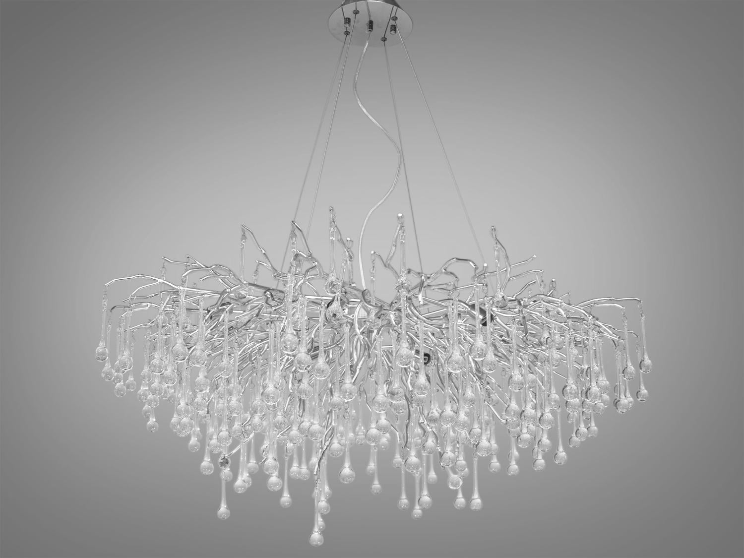 Люстра хрустальная подвесная 40 Вт Хром (616/1000HR)