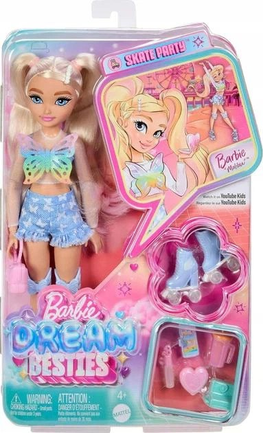 Лялька Barbie Dream Besties Малібу на роликах (JFX96)
