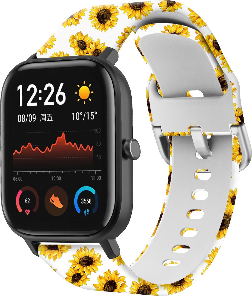 Ремінець Colorful для Amazfit GTS Sunflower White (28530) - фото 1 Ремінець Colorful для Amazfit GTS Sunflower White (28530) - фото 1
