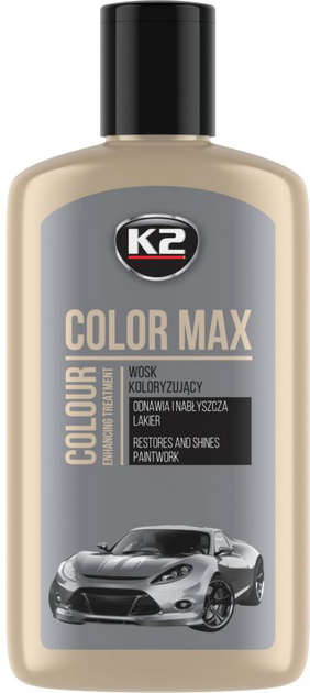 Поліроль восковий для кузова K2 Color Max 250 мл Сріблястий (K20550)