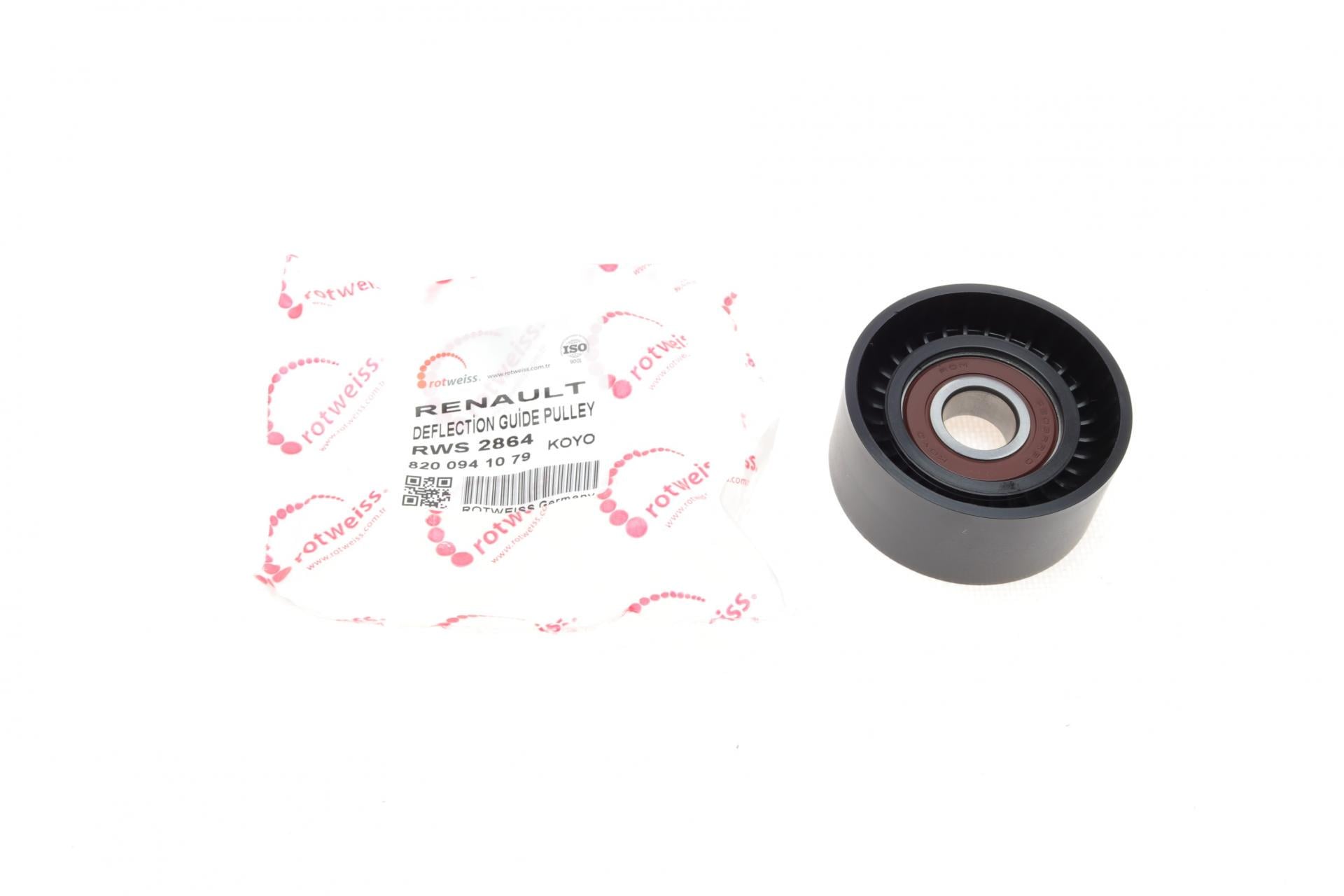 Ролик генератора натяжной ROTWEISS для Renault Trafic/Megane 2.0dCi/Master 2.3dCi 06-65x30 мм (RWS2864)