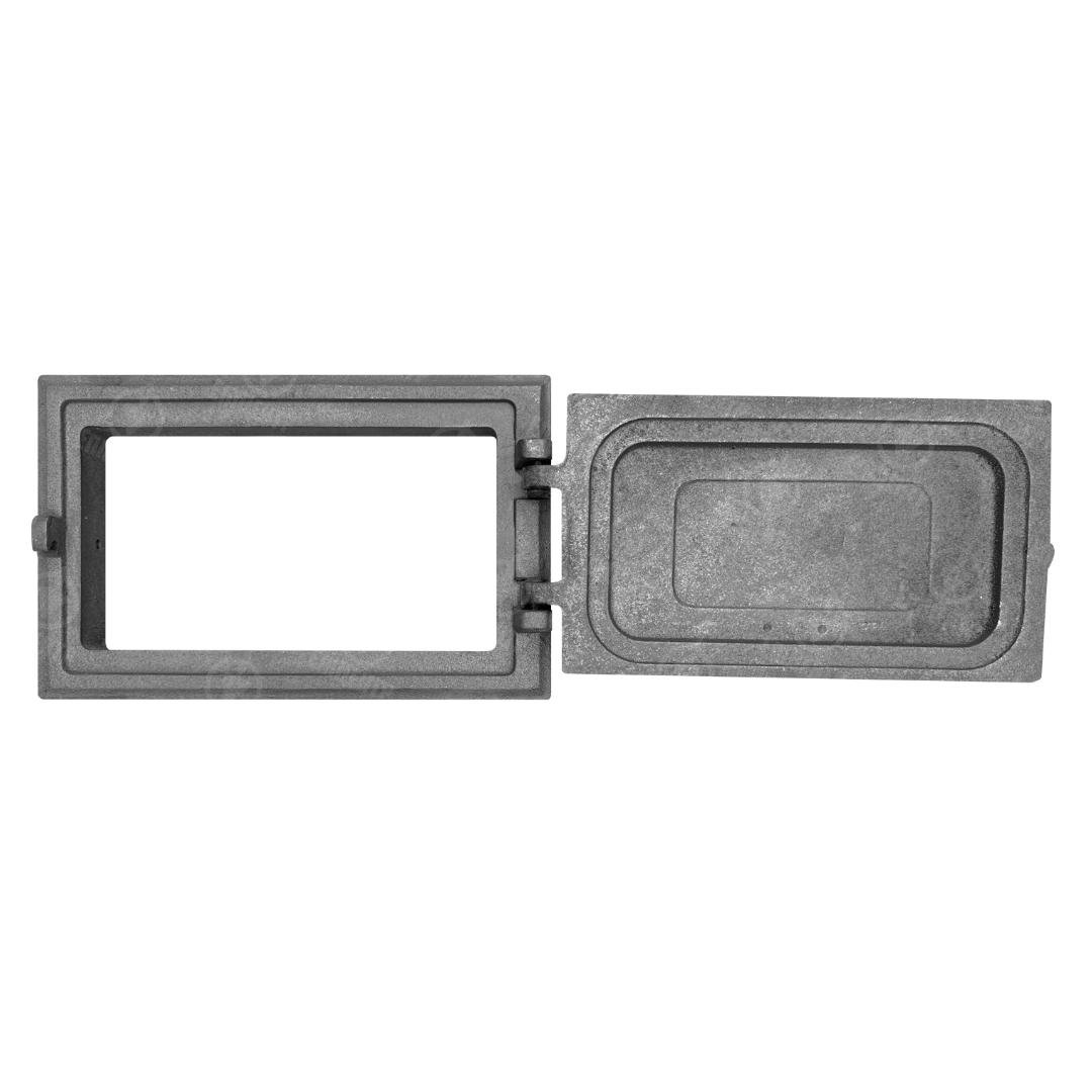 Двері піддувальні Булат Модерн чавунна незабарвлена ​​265х165 мм Сірий - фото 3