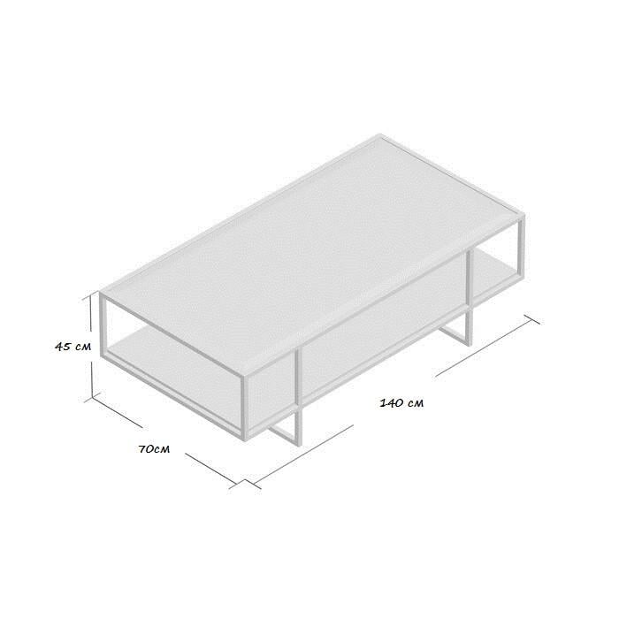 Журнальний столик GoodsMetall ЖС156 1400х700х450 мм (1185047084) - фото 3