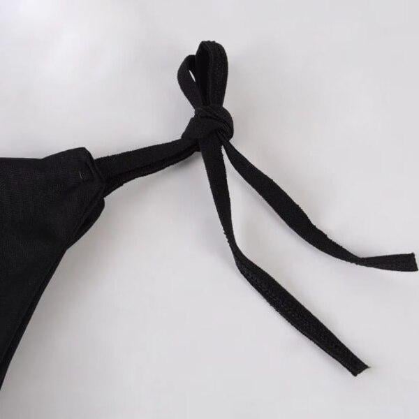 Купальник женский раздельный на завязках OS Черный (0000145) - фото 4 Купальник женский раздельный на завязках OS Черный (0000145) - фото 4