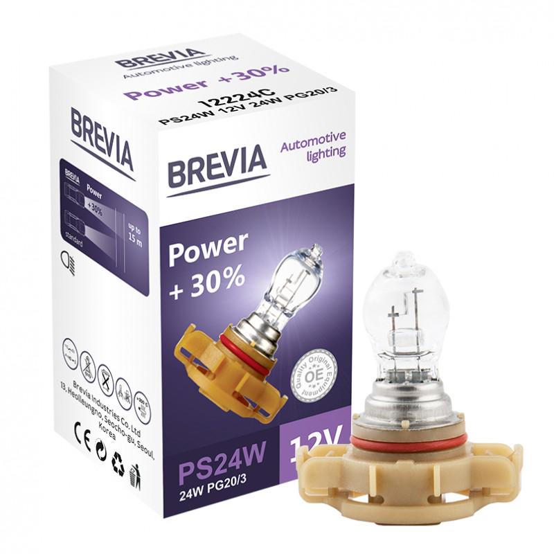 Лампи галогенові Brevia PS24W PG20/3 Power + 30% CP 12 V 24 W (12224С)