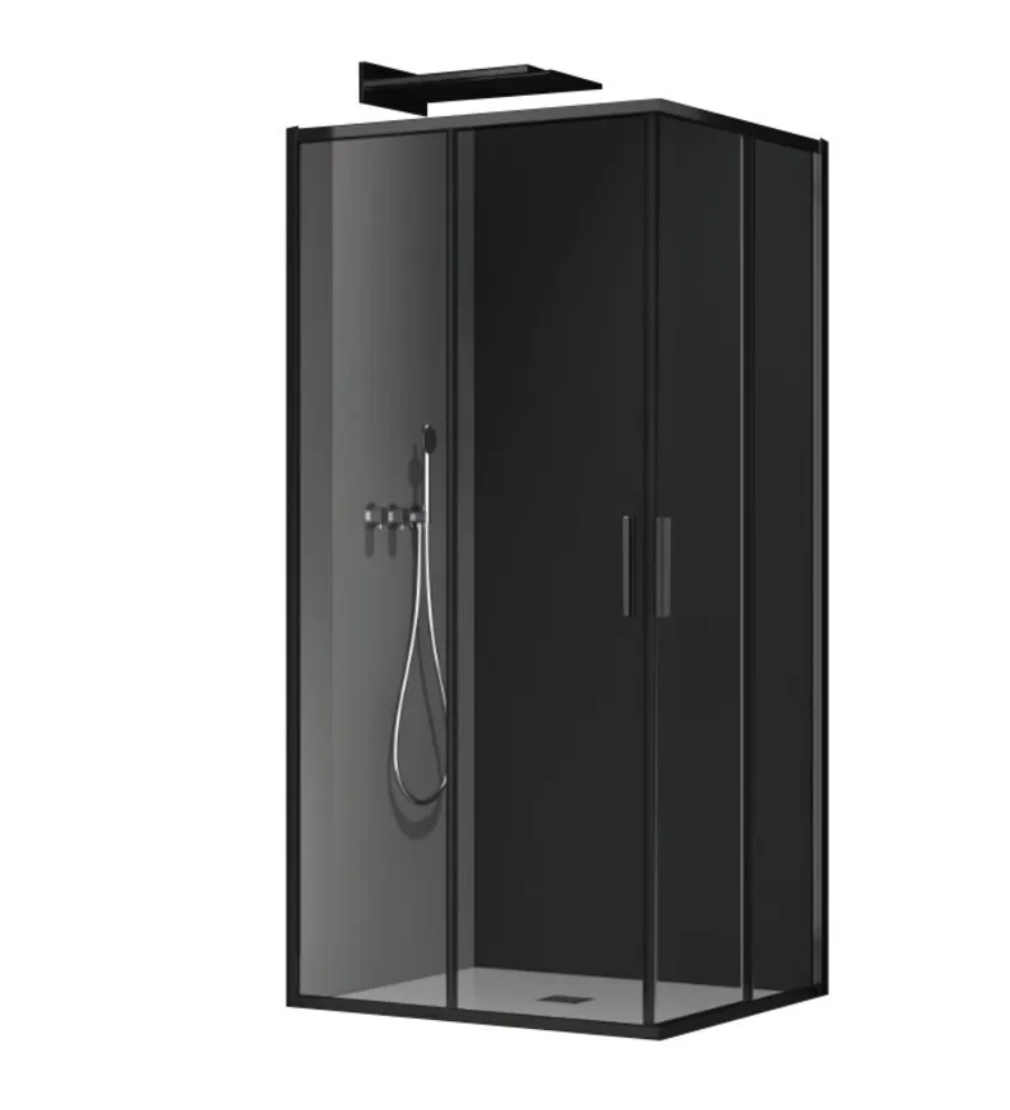 Душевая кабина без поддона KOER SR SC10-90x90x195-TR-07 прозрачное стекло Easy Clean 6 мм Графит (KR5944)