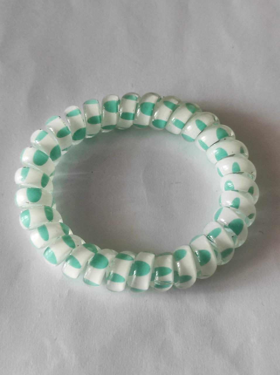 Резинка Спираль толстая пятнистая 5,5 см Бирюзовый (52-4-1520-БІР)