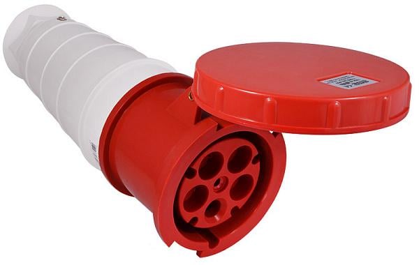 Силовая розетка АСКО-УКРЕМ ГП 245 3P+N+PE 125А 400 В переносная IP67 Красный (A0080020011)