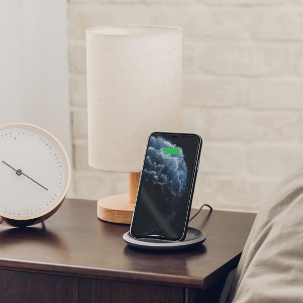 Беспроводная зарядка Moshi Lounge Q Wireless Charging Stand, Nordic Gray (99MO022218) - фото 3