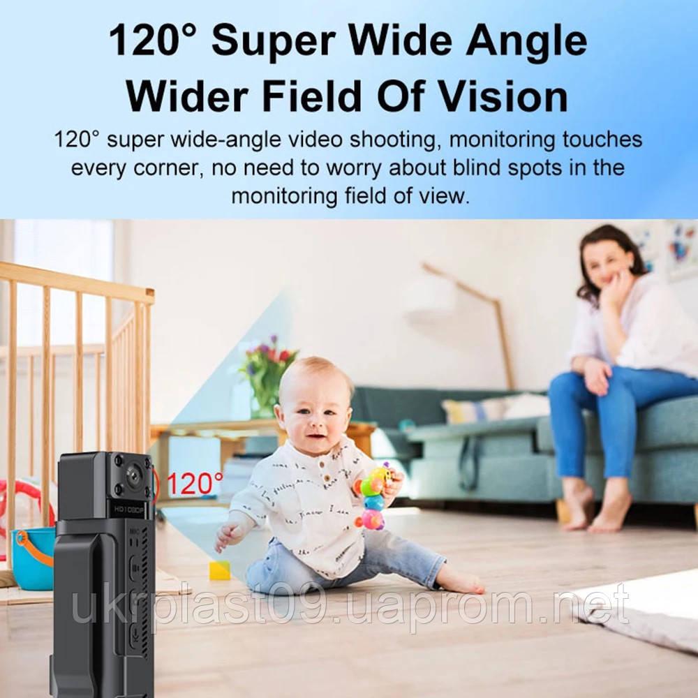 Боди-камера нагрудная HD H1080 p2p WiFi поворотная аккумулятор 1000мАч - фото 6