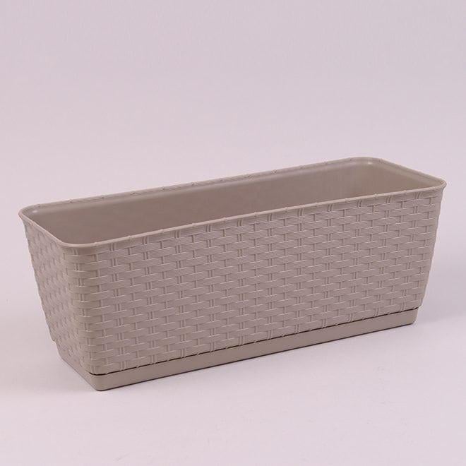 Ящик балконний з підставкою Flora Ratolla P 40 см Мокка (90108)