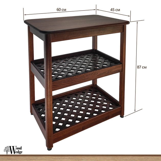 Стіл Wood Wedge 60х45х87 см Коричневий (100047) - фото 4