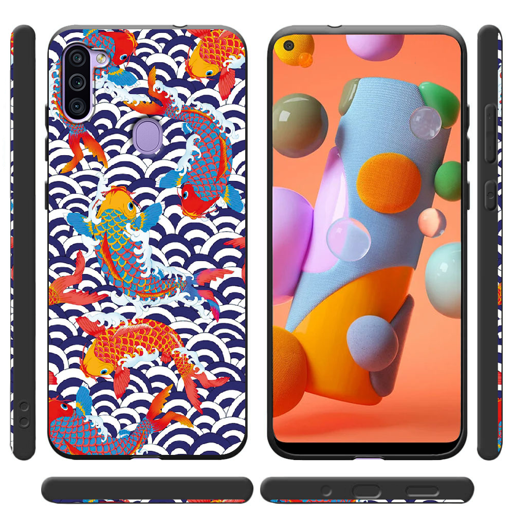 Чехол Boxface Samsung A115 Galaxy A11 Koi Fish Черный силикон (39628-up2477-40216) - фото 2