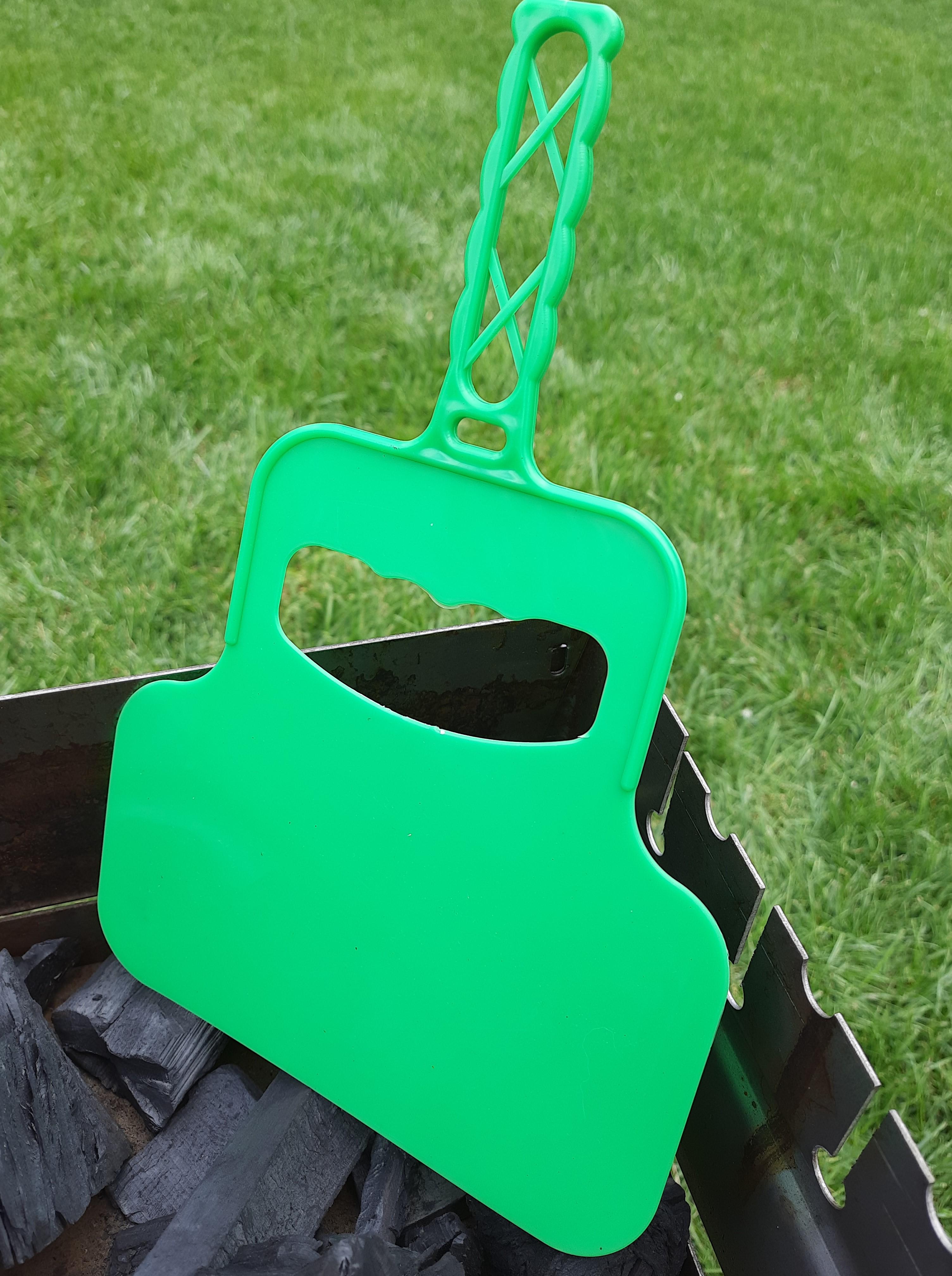 Лопатка-віяло для роздмухування вугілля Зелений