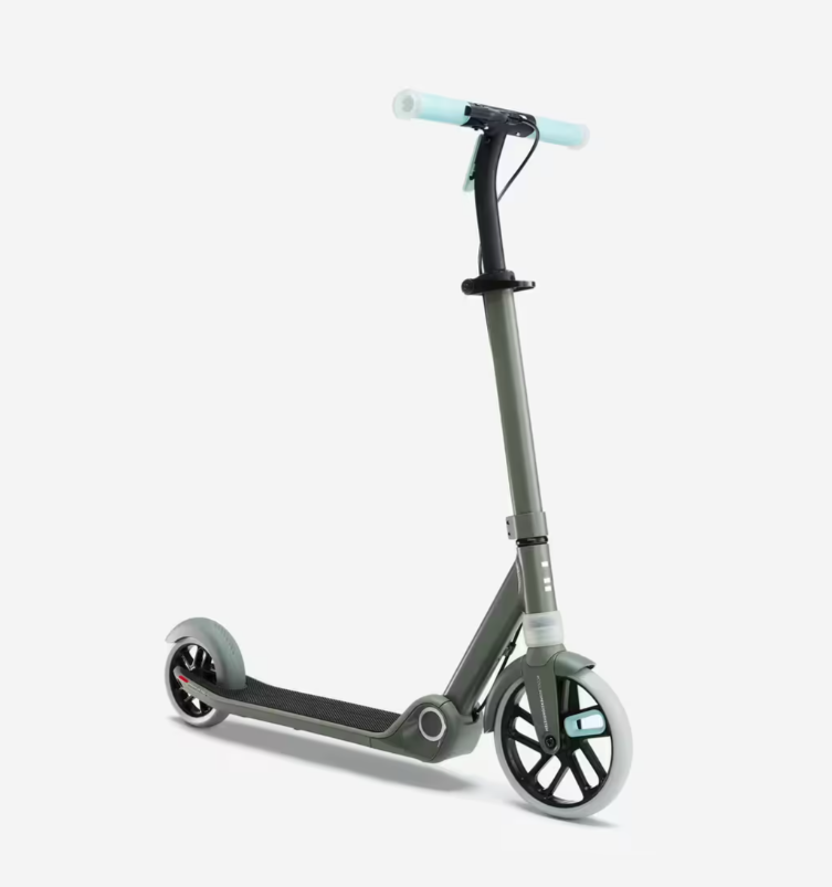 Самокат дитячий OXELO двоколісний з ручним гальмом та амортизатором Зелений (M900)