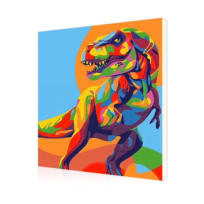 Картина за номерами Lesko DIY X2143 "Райдужний динозавр"
