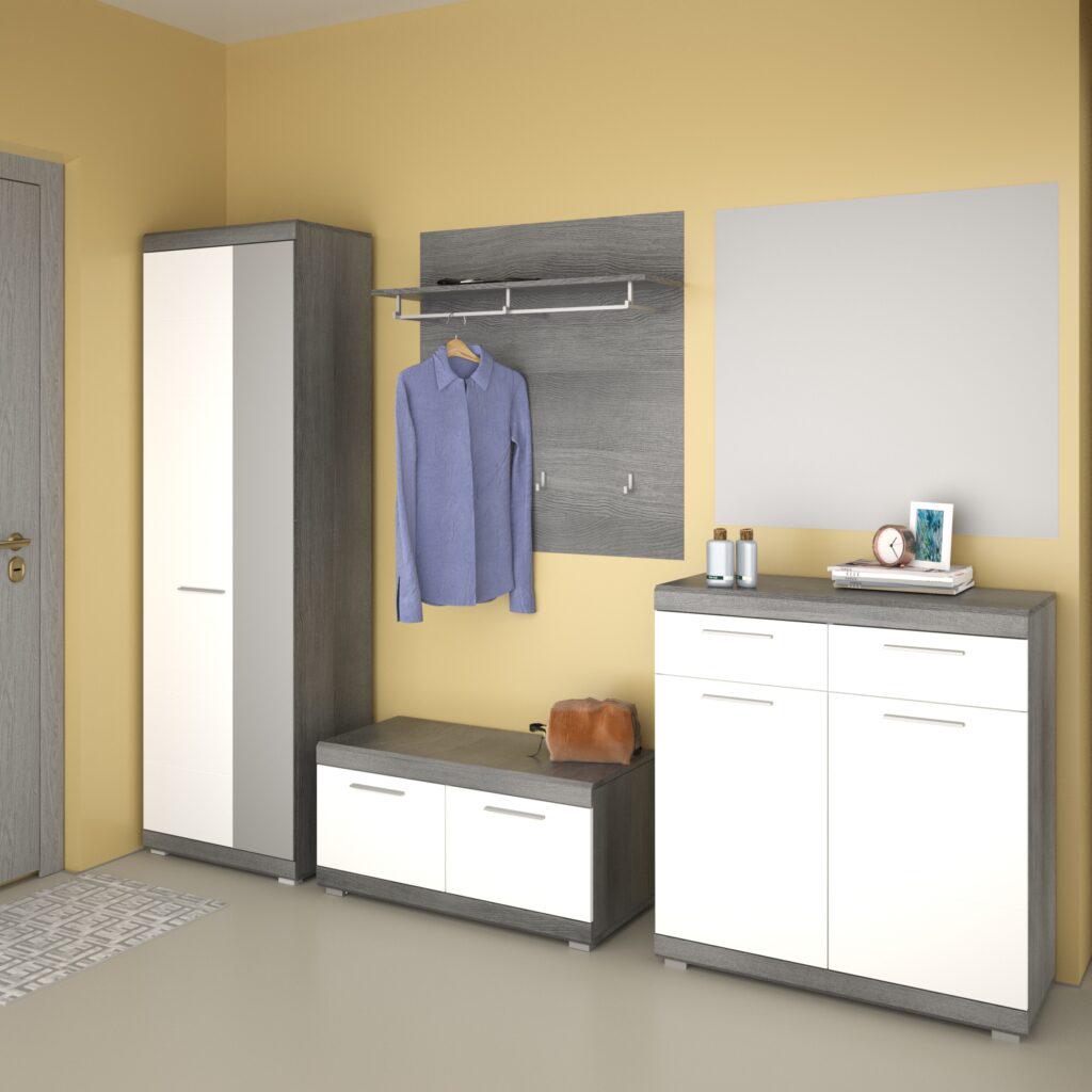 Шафа розпашна для дому SOKME Флорес 2Д 621х371х1970 мм Сосна фігурна/Білий глянець (47997) - фото 2 Шафа розпашна для дому SOKME Флорес 2Д 621х371х1970 мм Сосна фігурна/Білий глянець (47997) - фото 2