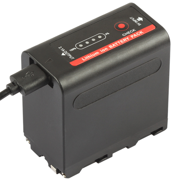 Аккумулятор NP-F980 NP-F970 NP-F960 с функцией Powerbank и USB для камер Sony и Led света 7800 ma - фото 3