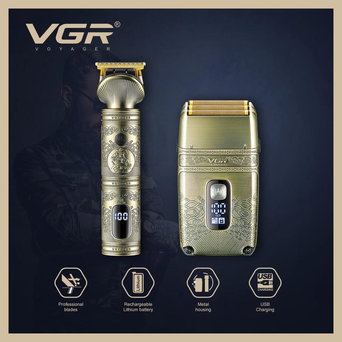 Набор для стрижки и бритья VGR V-649 Shaver Set (1010317-Bronze) - фото 2