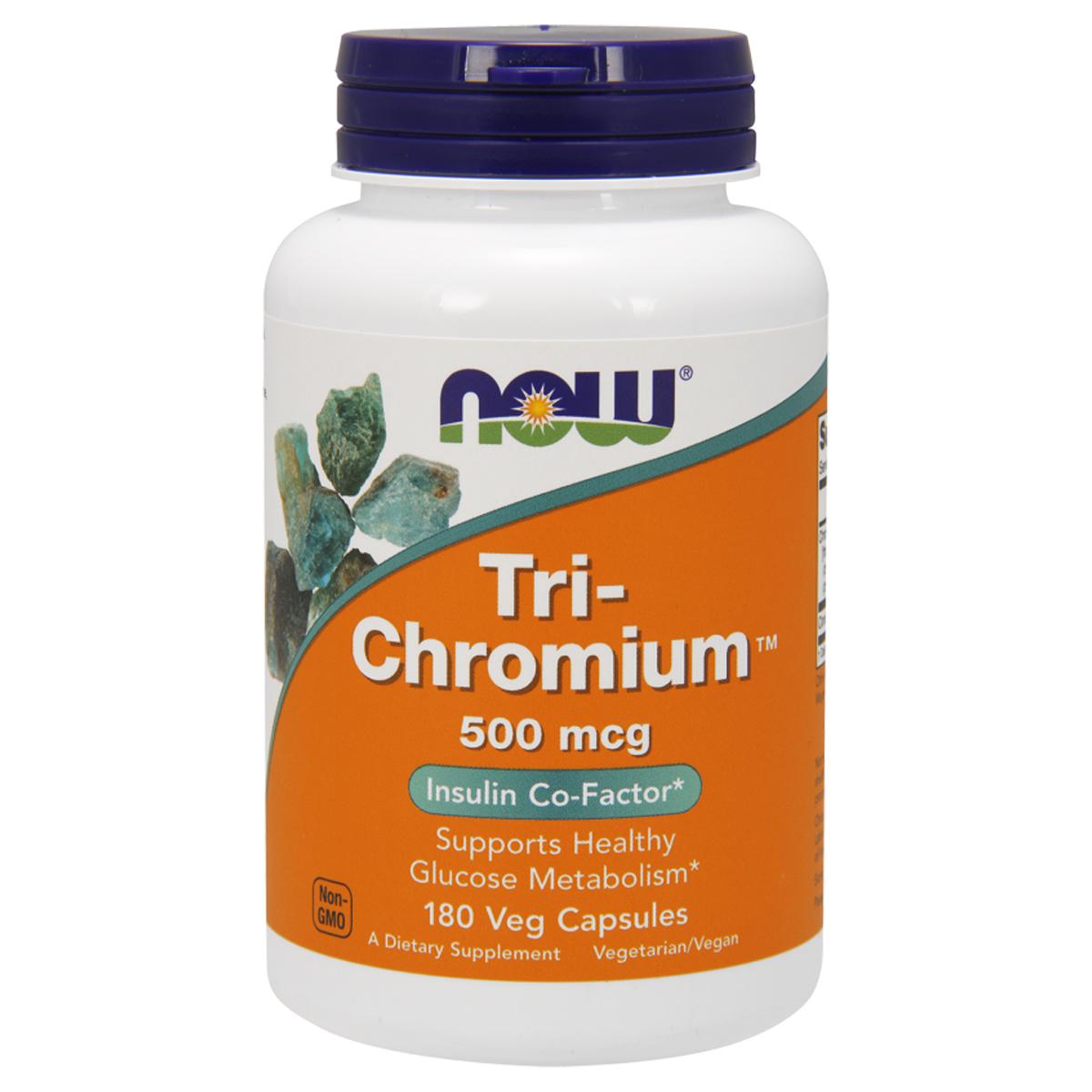 Хром Tri-Chromium Now Foods 500 мкг 180 гелевих капсул (NF1426)