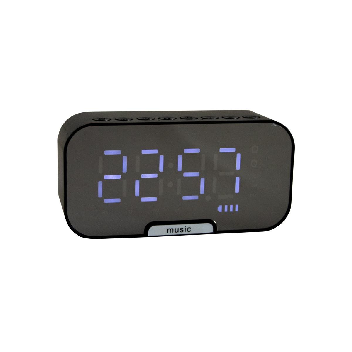 Годинник настільний з будильником Clock Digital Speaker Q5 BT Black (1010530) - фото 4