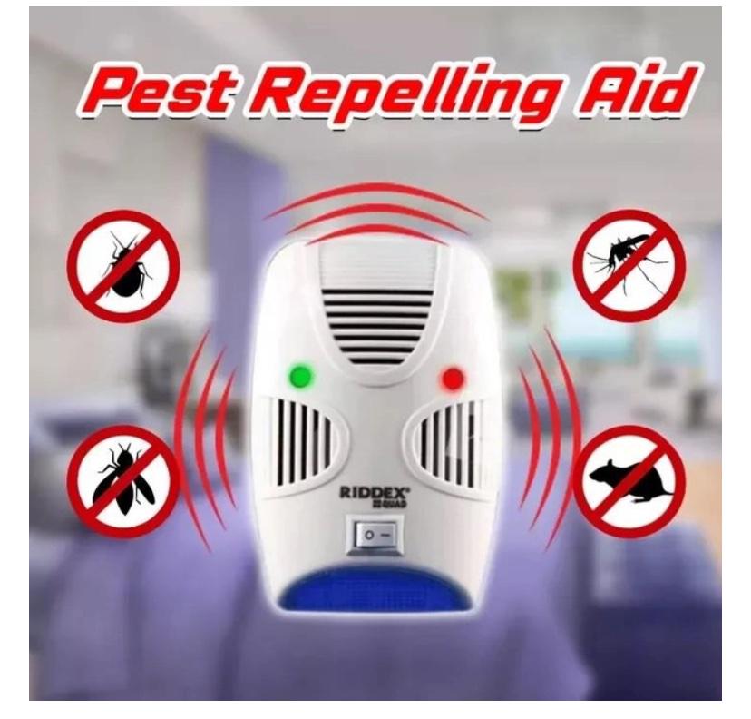 Ультразвуковий відлякувач гризунів та комах Riddex Quad Pest Repelling Aid (30151172ER) - фото 6