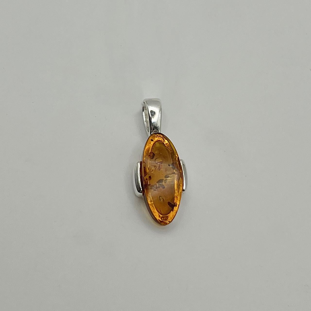 Серебряный кулон с янтарем 1,21 г (2588956403)
