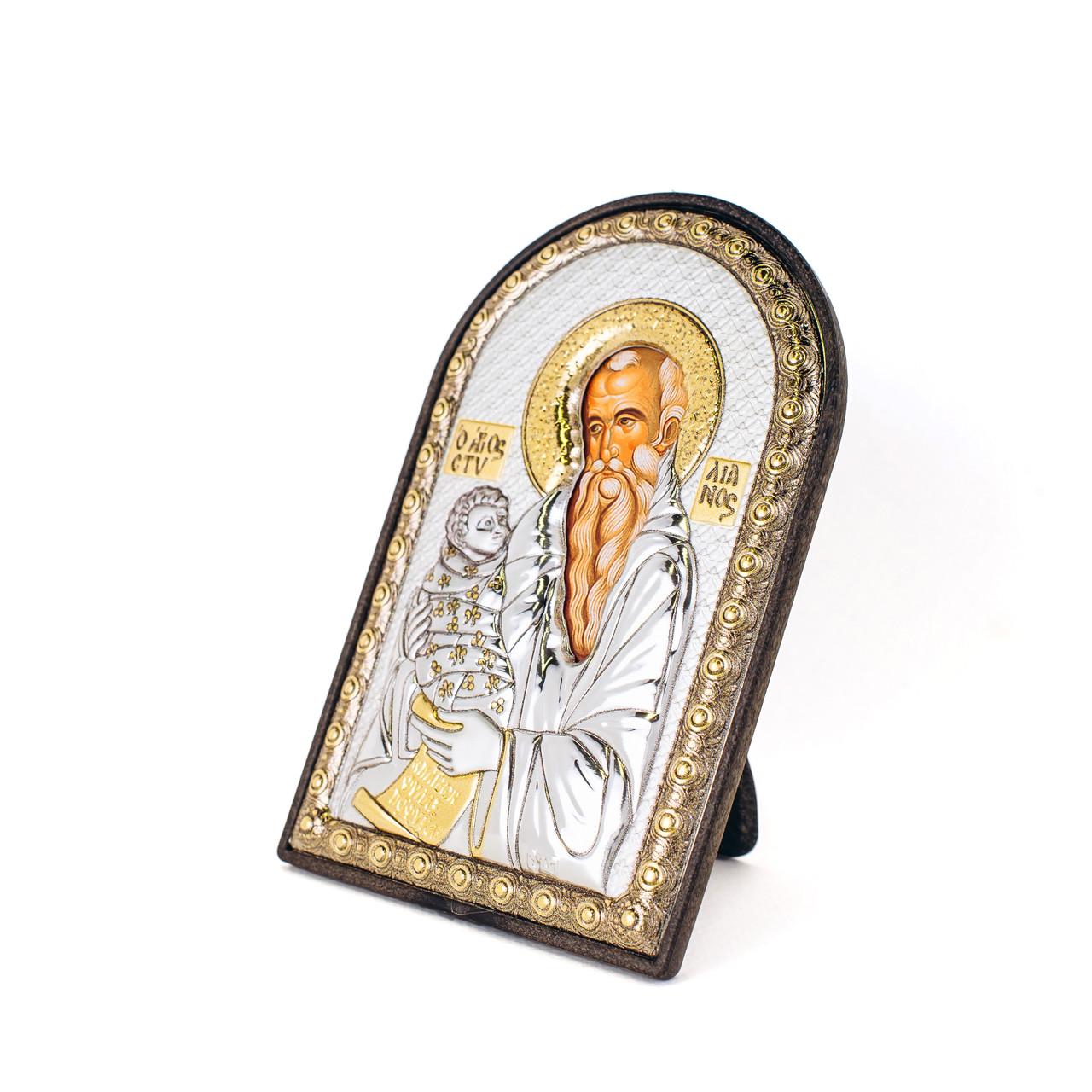 Срібна ікона Святої Стіліанос арочної форми на пластиковій основі 10х14 см - фото 4 Срібна ікона Святої Стіліанос арочної форми на пластиковій основі 10х14 см - фото 4
