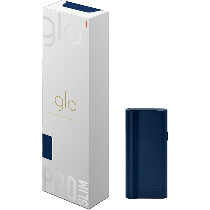 Набір нагрівання тютюну Glo PRO Slim Navy blue (11061223) - фото 1