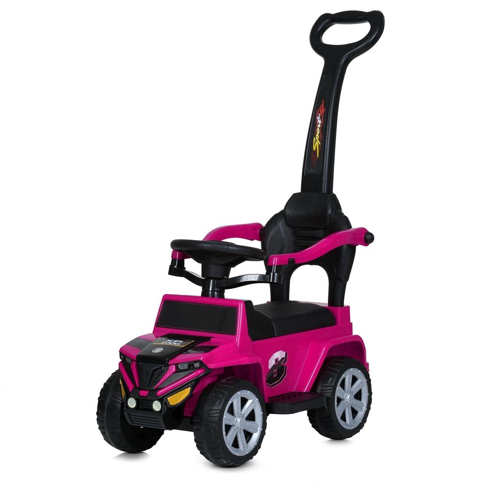 Каталка Bambi Racer M 5805EL 2в1 с родительской ручкой и музыкой Розовый (25051403)