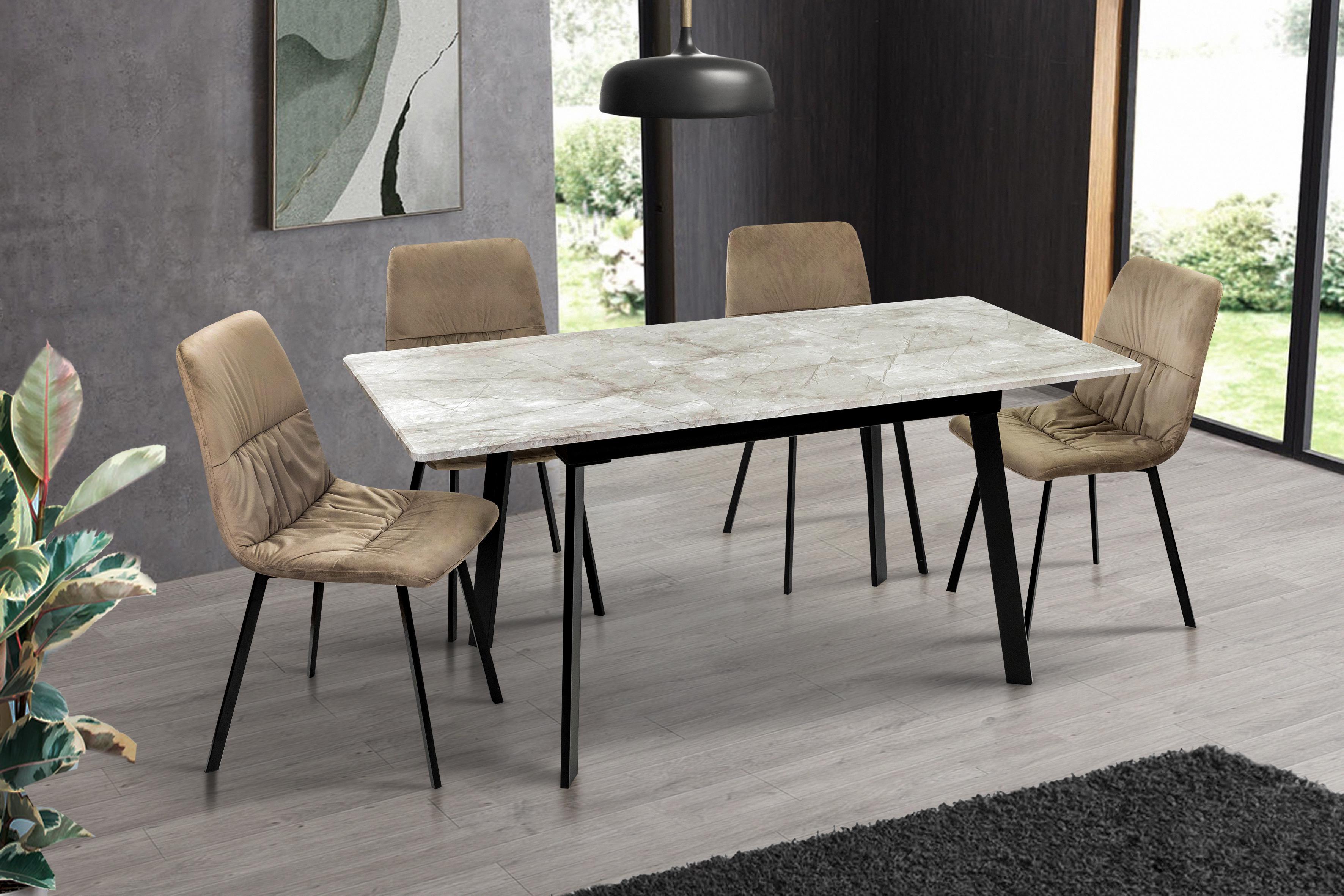 Обеденный стол Фиджи Этна 1200/1600х750х760 мм Черный/Базальт (GAА0056167) - фото 5