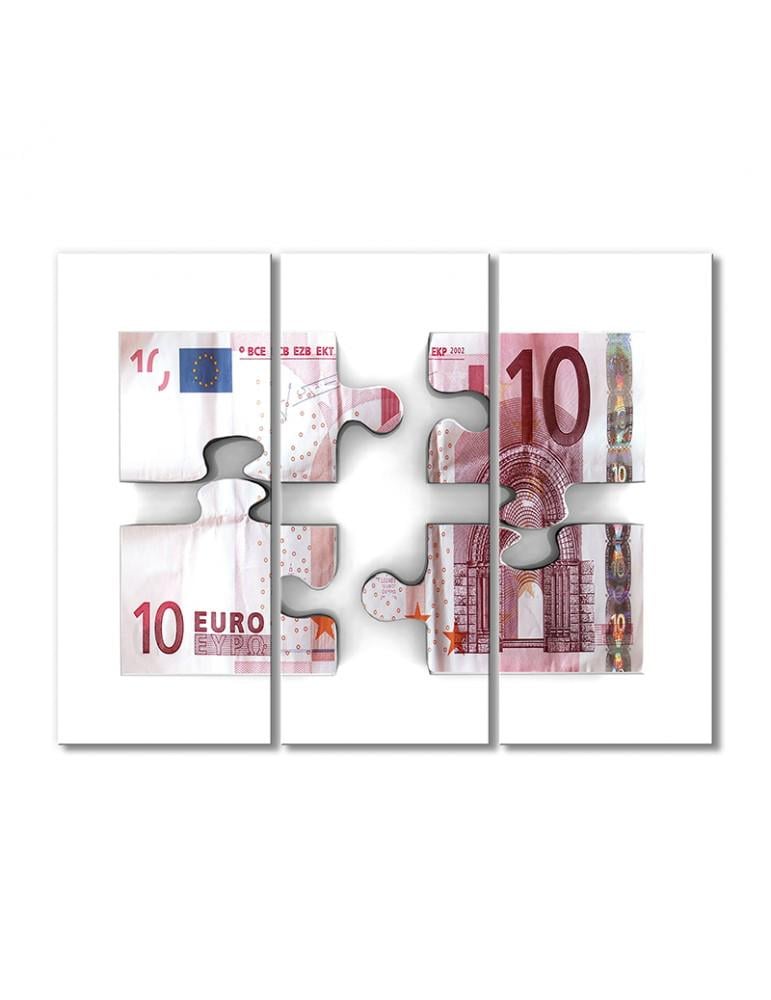 Картина модульная Пазлы евро 3 модуля 70x105 см (003248Prochee)