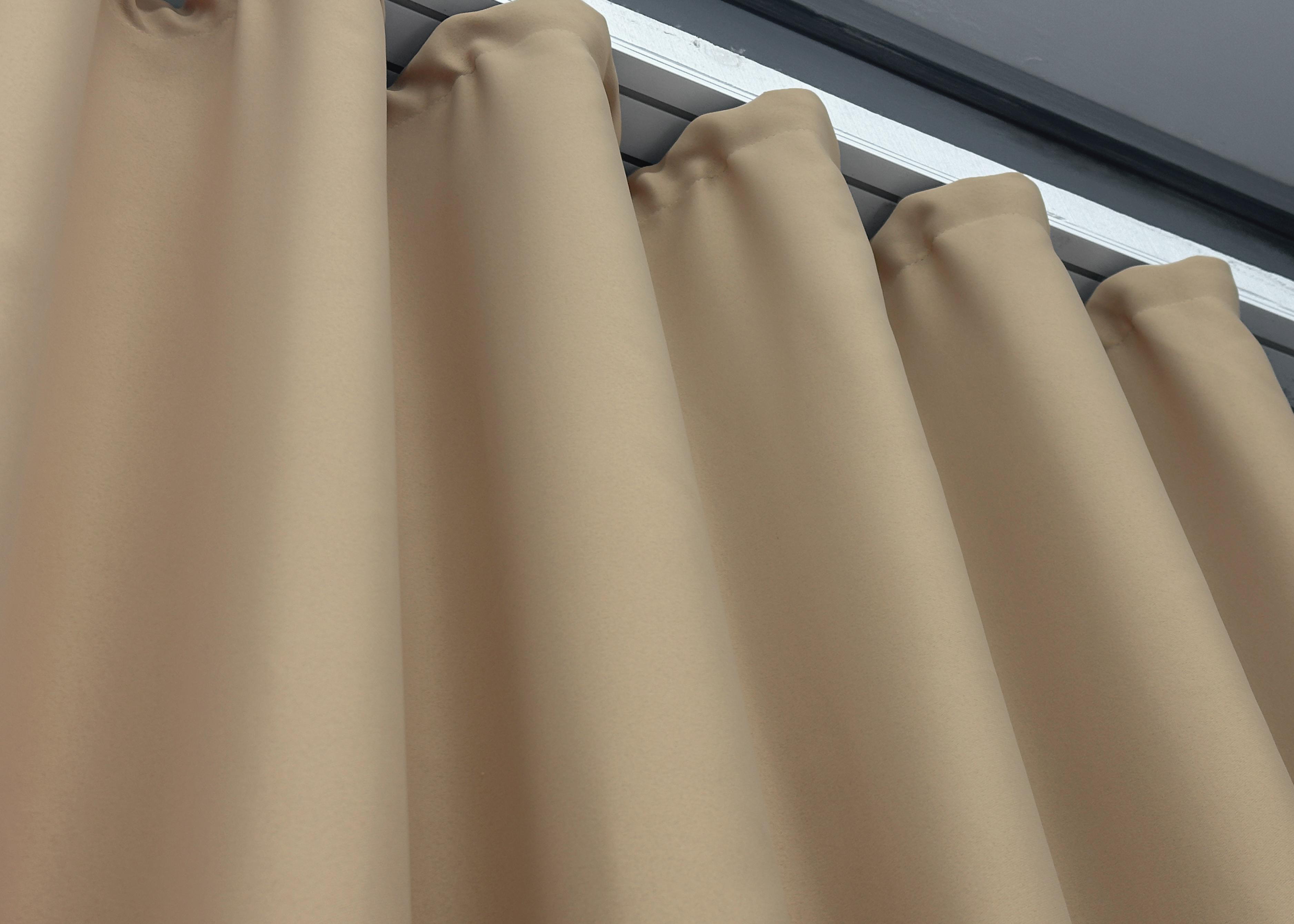 Комплект готовых штор VR-Textil Блэкаут Bagema Rvs №1240ш 150х295 см 2 шт. Бежевый (33-0623) - фото 9