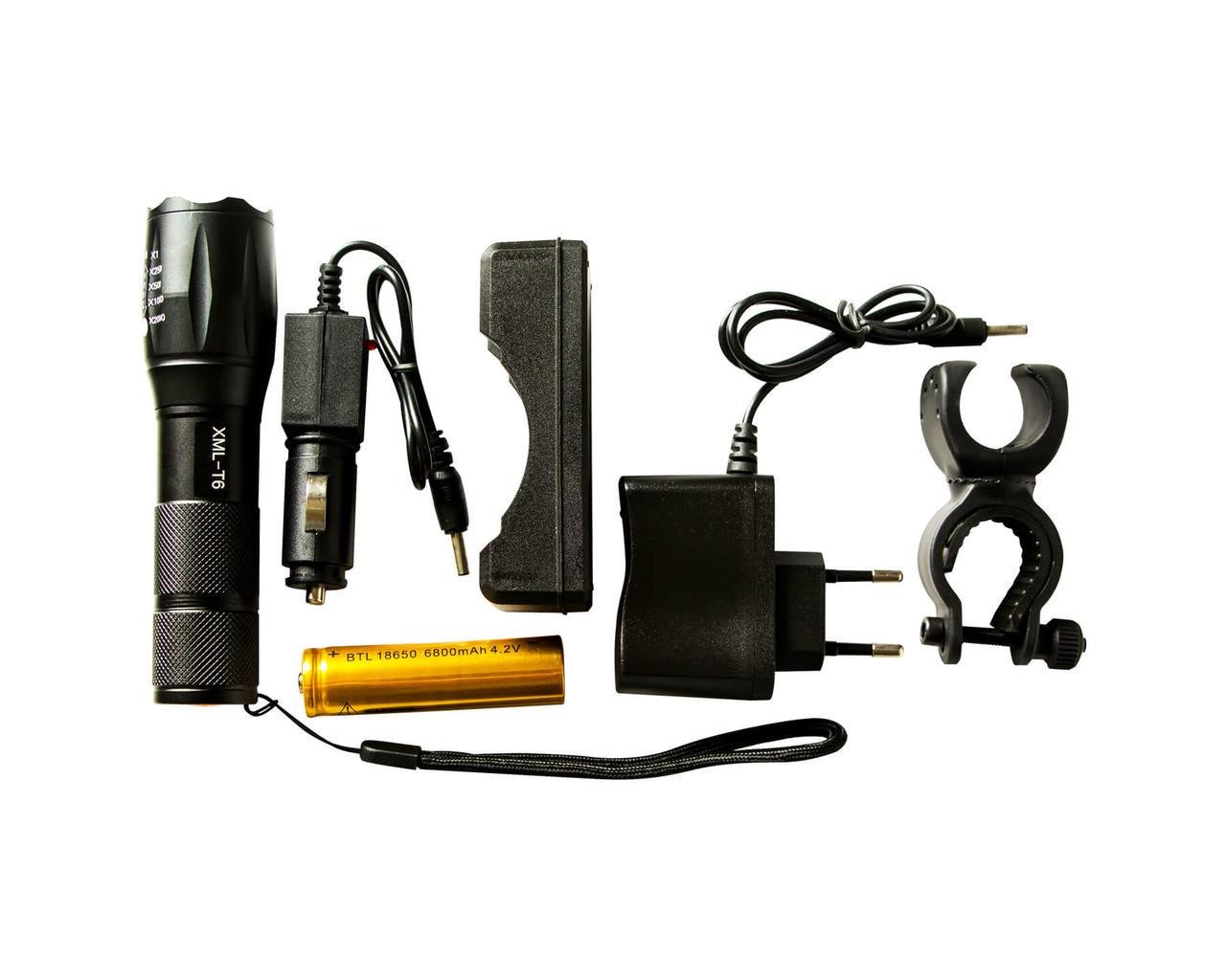 Фонарь велосипедный 1831 аккумуляторный 18650 (1164839994)