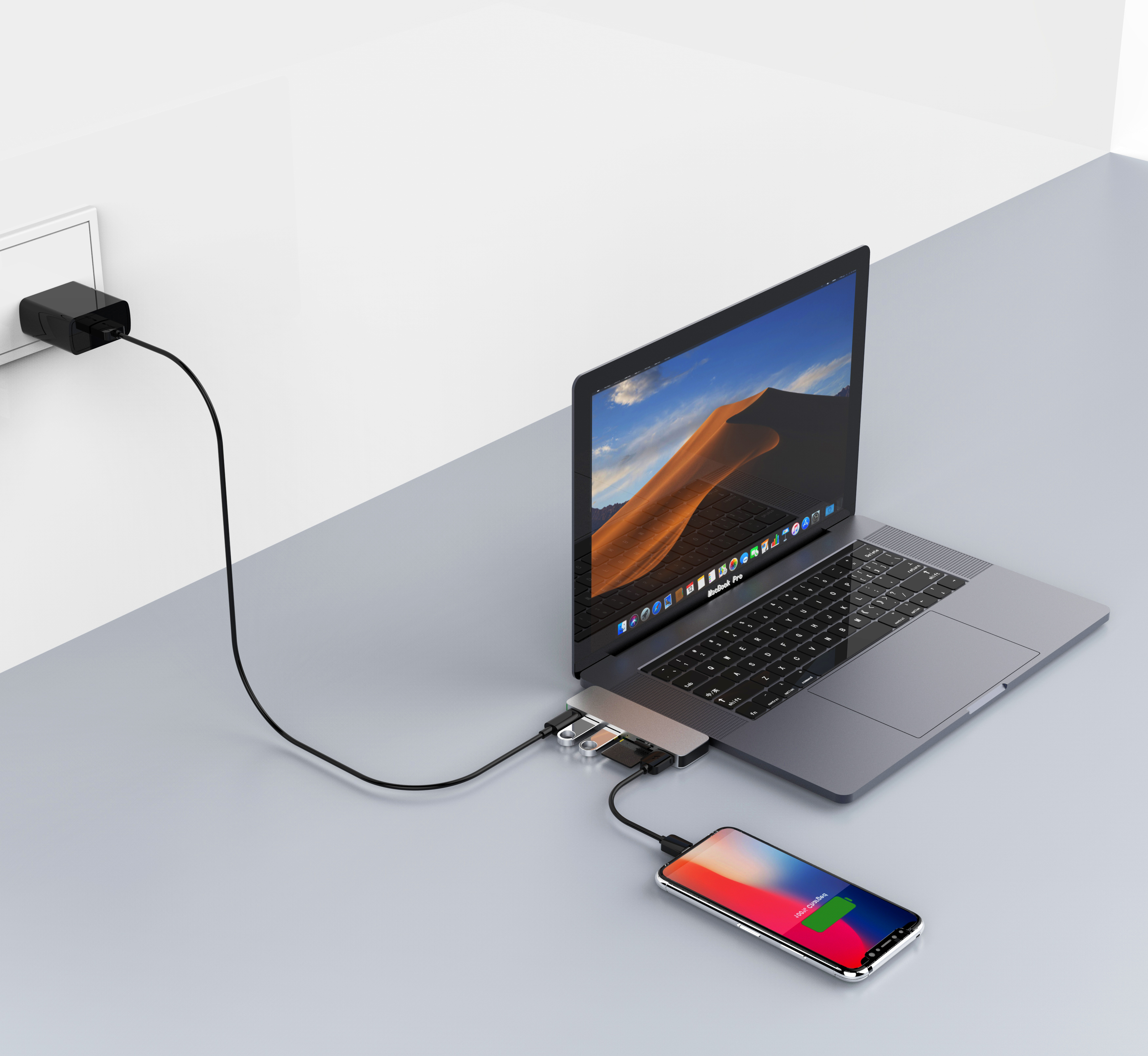 USB-хаб Qitech Aluminum Mini Type-C Silver (QT-Hub4_sl) - фото 9 USB-хаб Qitech Aluminum Mini Type-C Silver (QT-Hub4_sl) - фото 9