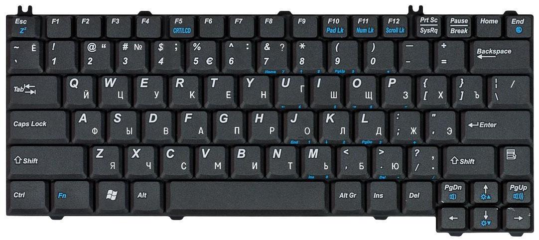 Клавиатура для ноутбука Acer TravelMate 290 Black Клавиатура для ноутбука Acer TravelMate 290 Black
