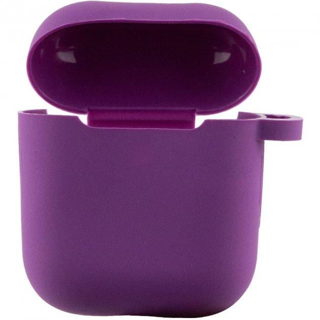 Чехол силиконовый для наушников Apple AirPods Фиолетовый (KG-7822) Чехол силиконовый для наушников Apple AirPods Фиолетовый (KG-7822)