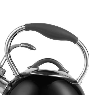 Чайник ретро Vintage Cuisine зі свистком Чорний - фото 4 Чайник ретро Vintage Cuisine зі свистком Чорний - фото 4