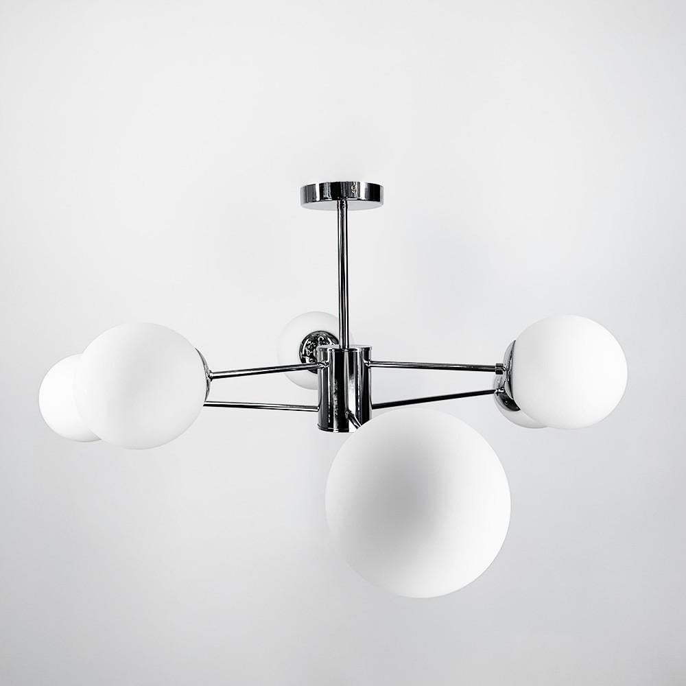 Люстра стельова Right Selection на 6 плафонів Срібний (CD 111/6 CH) - фото 3 Люстра стельова Right Selection на 6 плафонів Срібний (CD 111/6 CH) - фото 3