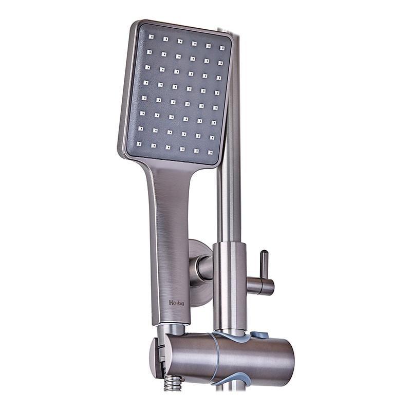 Душевая колонна со смесителем Haiba Kubus 009-J Graphite (HB4005) - фото 3