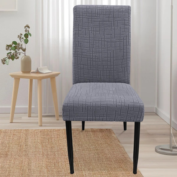 Чохол на стілець універсальний Love You New Corn Fleece 83208 Сірий (8-6-5169288)