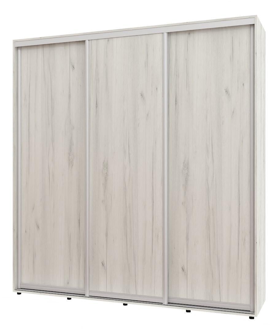 Шкаф-купе трехдверный Алекса ШК-05 ДСП 230x55x230 см Дуб крафт белый