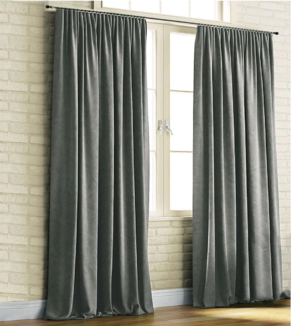 Штора Pivdenne бархат 200х270 см 1 шт. Темно-серый (80237-200)
