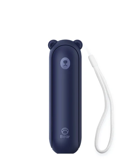 Вентилятор ручной JISULIFE Life8 12-21 ч. автономности 2000 мАч Power Bank LED фонарик 2 скорости Темно-синый