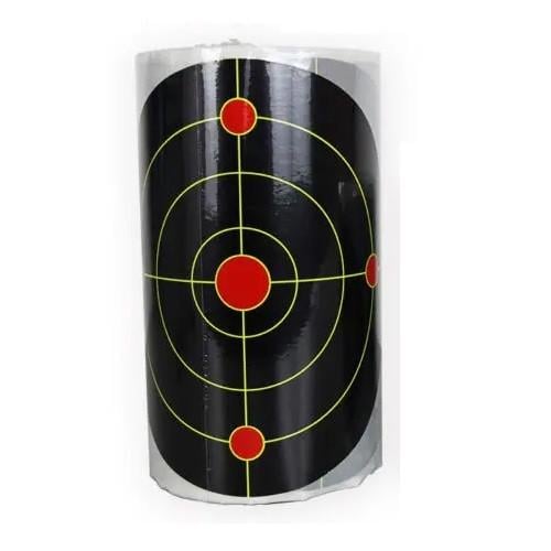 Наклейки-мишень для стрельбы самоклеящиеся Bullseye Splatter и Sefl 7" рулон 100 шт.