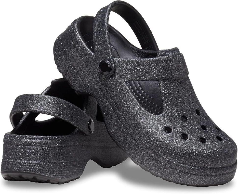 Сандалі для дівчинки Crocs Classic Mary Jane Black Glitter kids р. 38-39 Чорний (22167) Сандалі для дівчинки Crocs Classic Mary Jane Black Glitter kids р. 38-39 Чорний (22167)